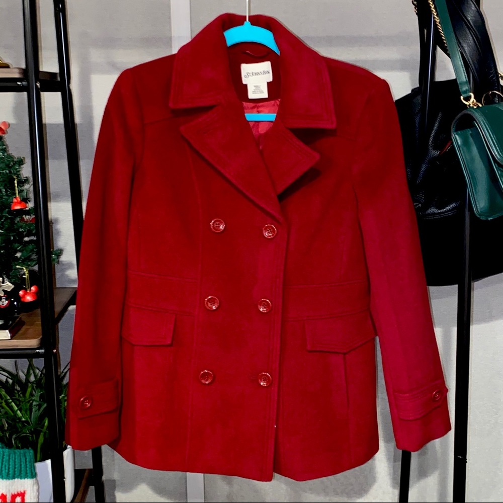NWOT St. John’s Bay Wool Peacoat